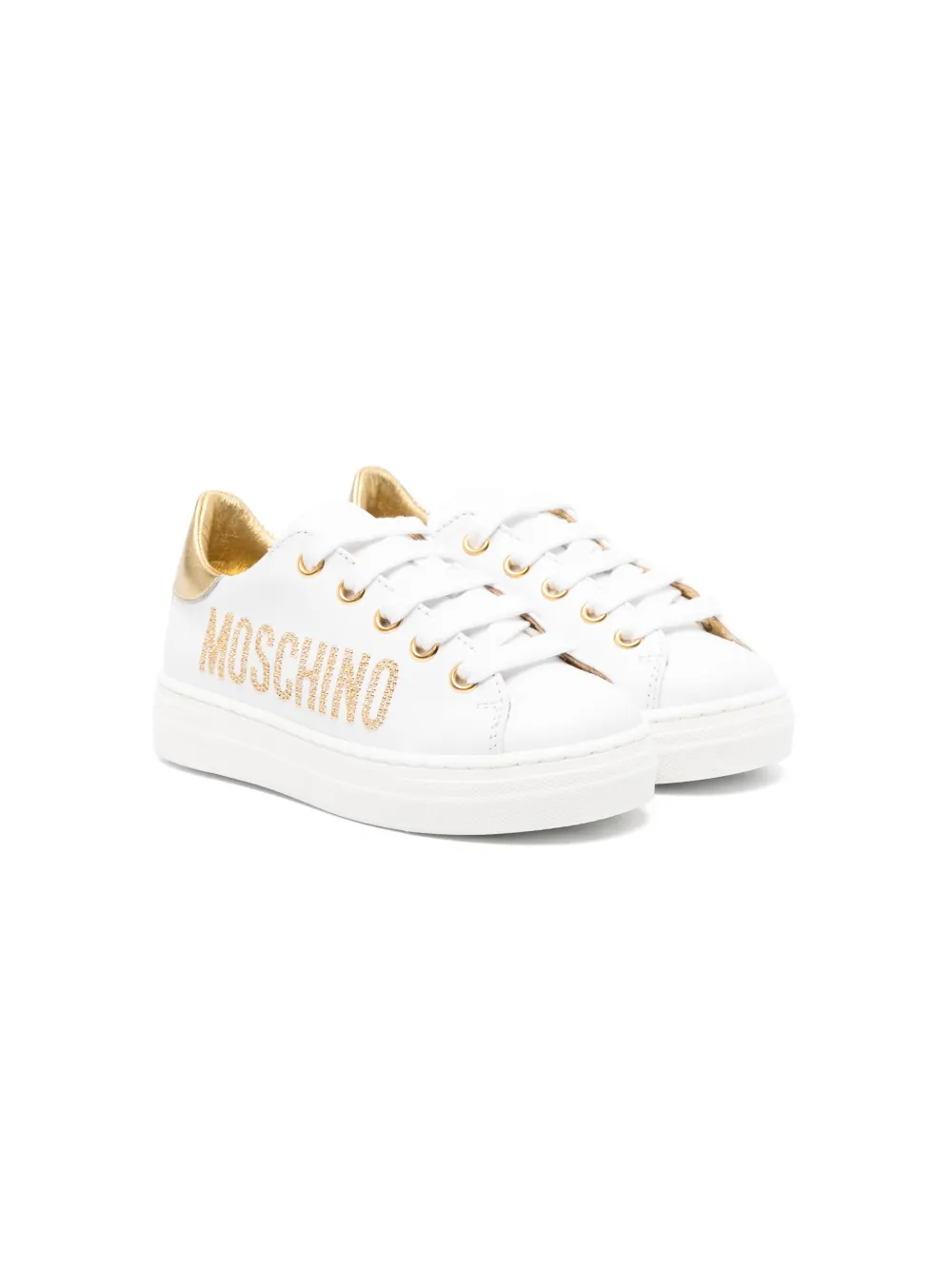 

Кроссовки с логотипом Moschino Kids, белый