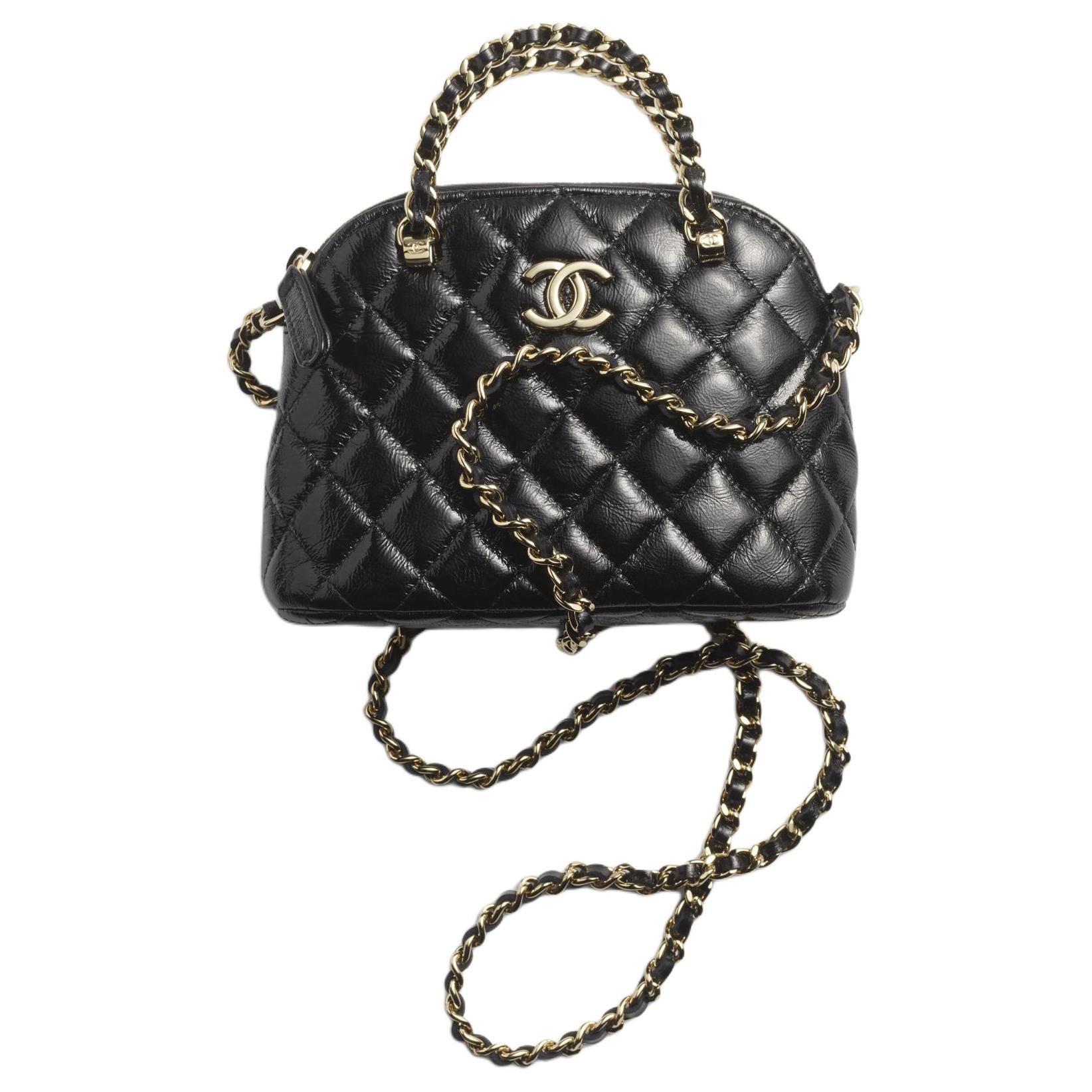 Яркая сумка-полусфера из ягненка, женская сумка через плечо, черная CHANEL — фото 2