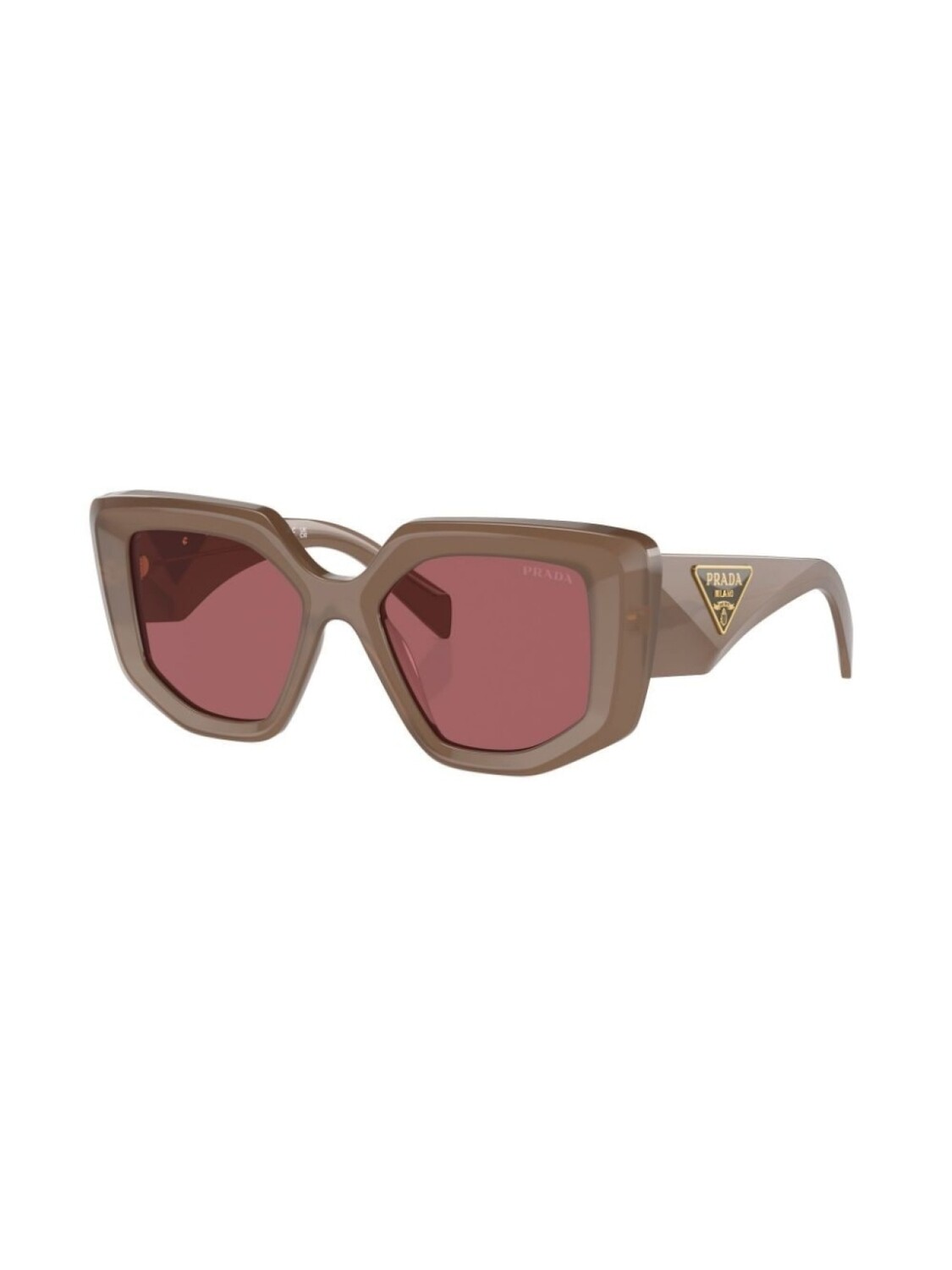 Солнцезащитные очки Prada PR 14ZS в массивной оправе Prada Eyewear, коричневый — фото 2
