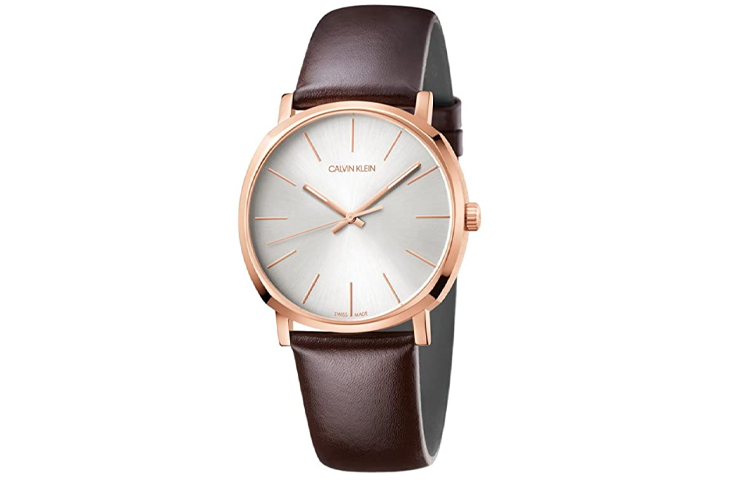 

Calvin Klein Часы CK/ CK Quartz Collection Wrist Watch Quartz Movement Leather Strap 40mm White Dial Men's Watch K8Q316G6