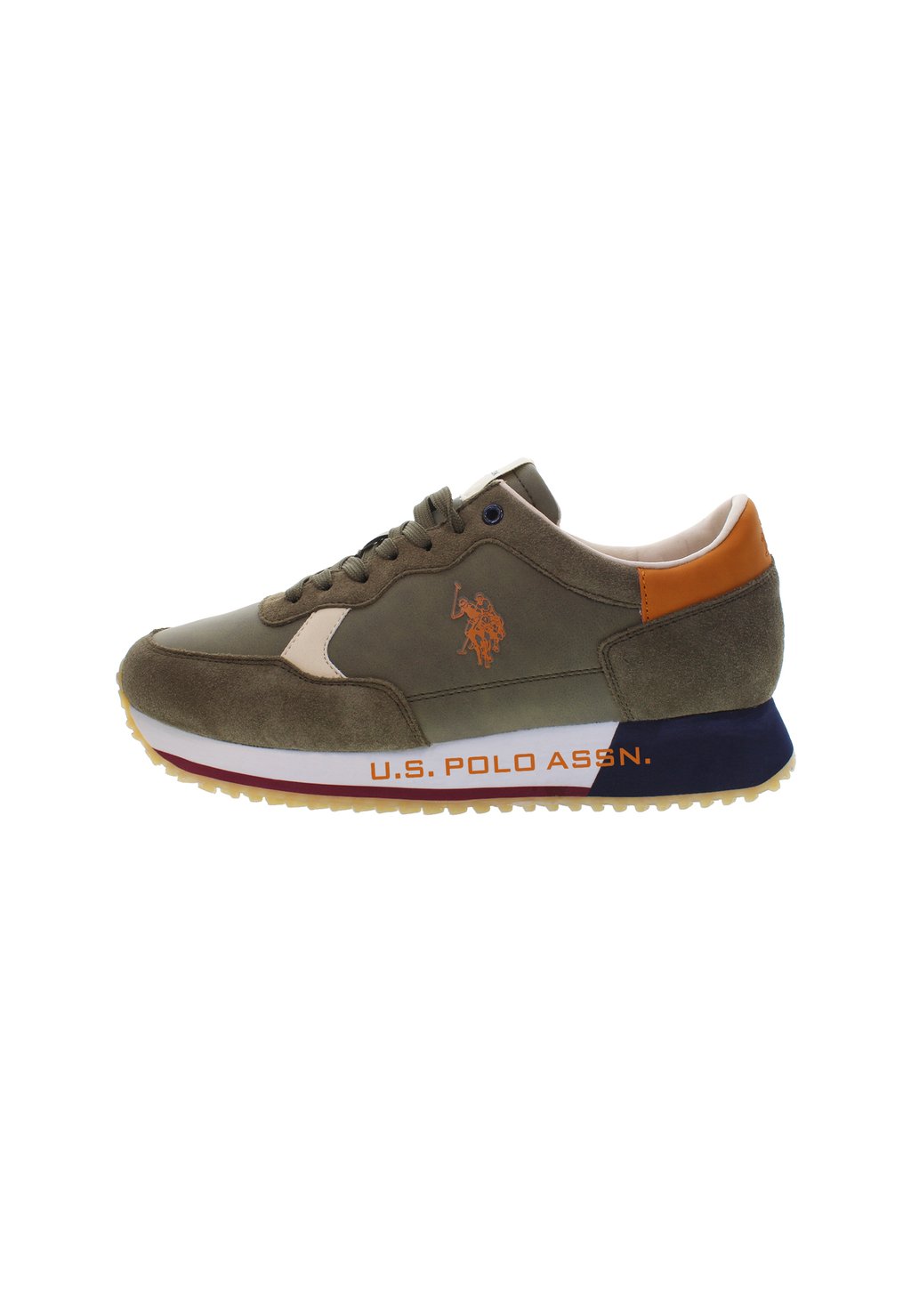

Низкие кеды U.S. Polo Assn., цвет Army Greendark Orangebeige