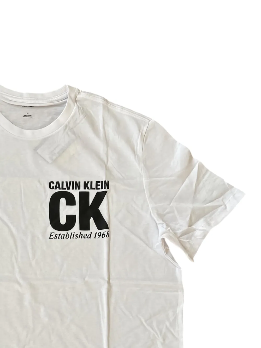 Футболка с круглым вырезом и логотипом Calvin Klein, белый — фото 2