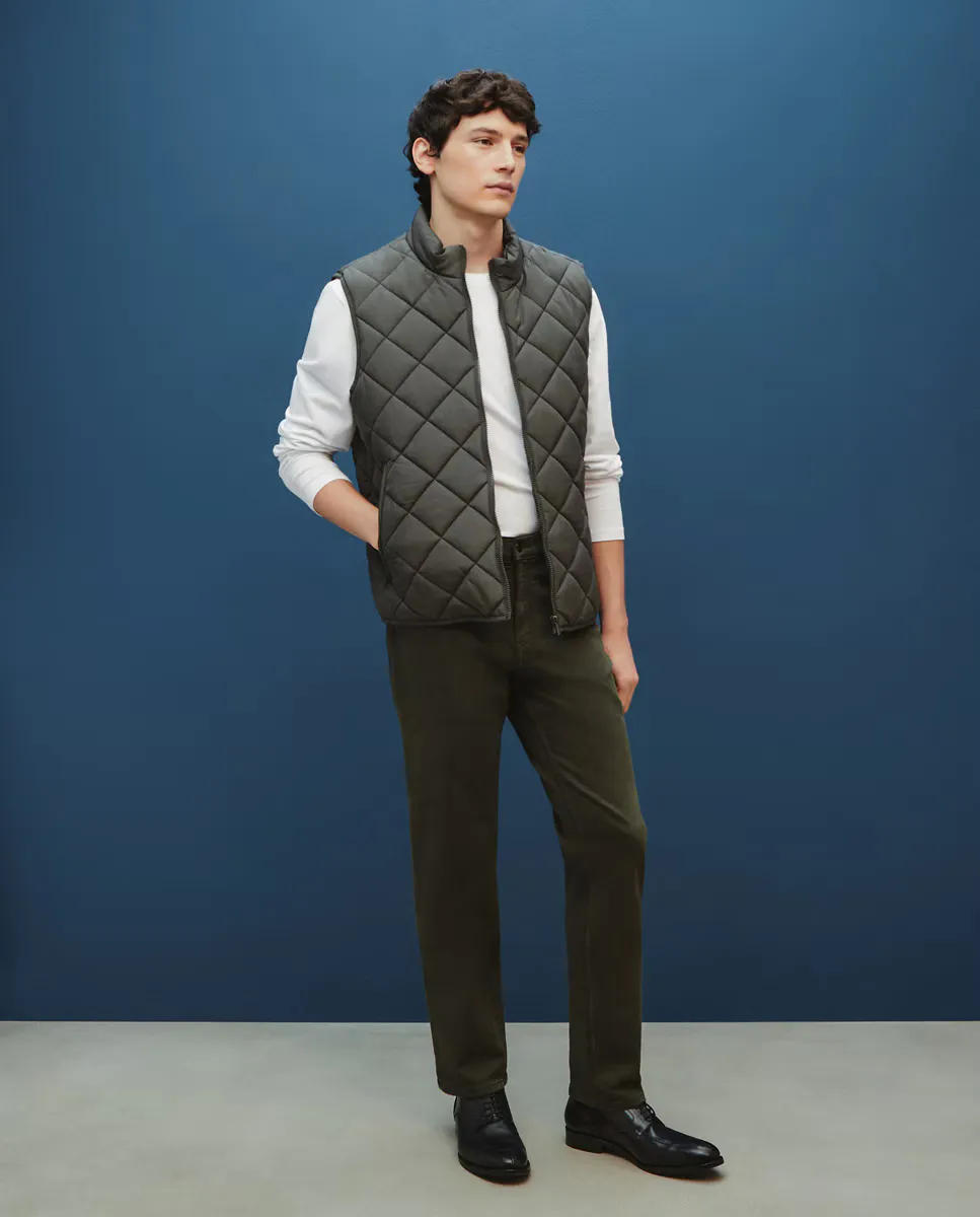 

Мужские спортивные брюки из хлопка и эластомера стандартного размера с пятью карманами Dustin, зеленый