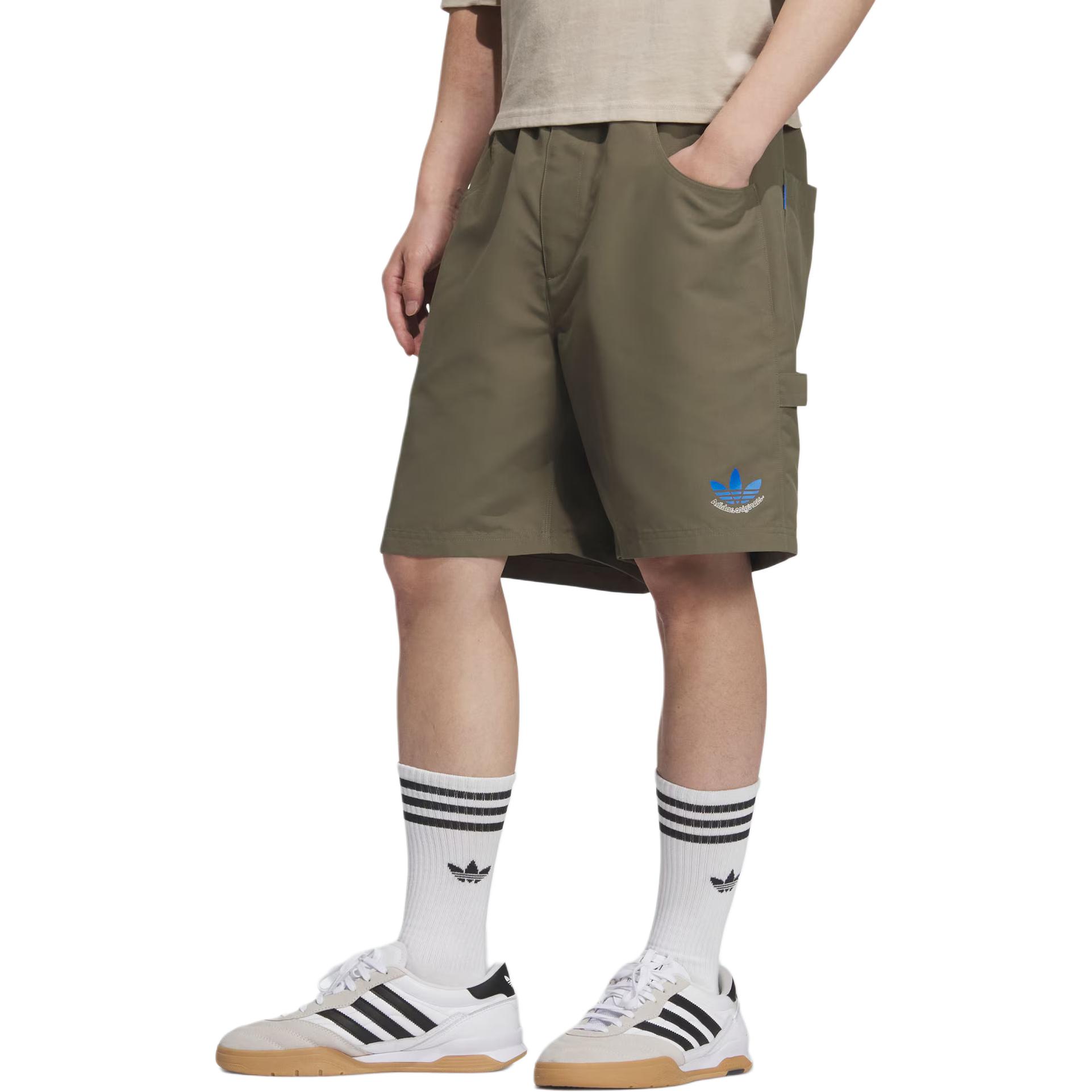 Adidas Originals Городские шорты для скейтбординга мужские Strata Olive Green — фото 4