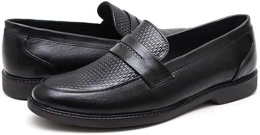 Мокасины кожаные Classic Moccasin Formal Shoes, Black Aramish — фото 3