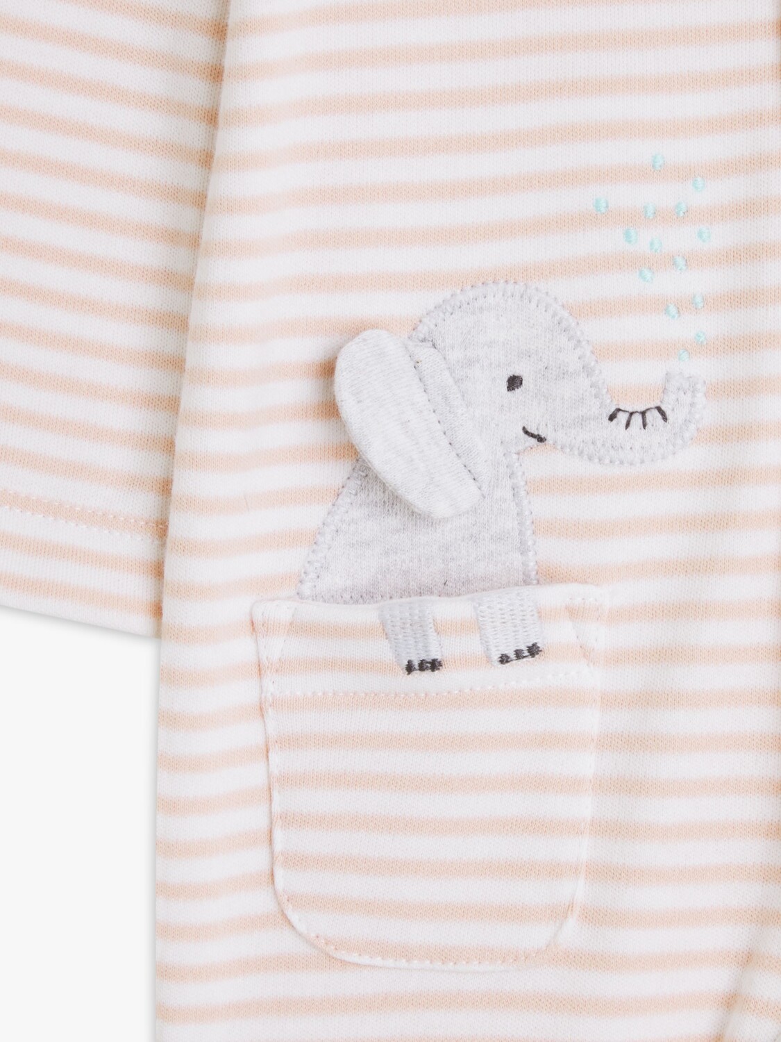 Боди в полоску John Lewis baby слоненок, розовый, разноцветный — фото 3