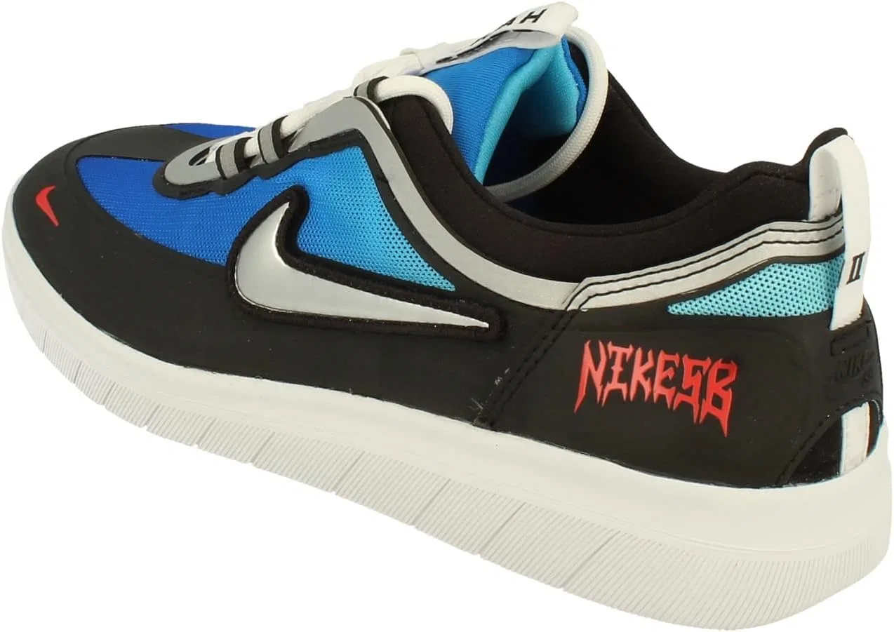 Мужские кроссовки NIKE Sb Nyjah Free 2 PRM Dc9104, Bright Photo Blue Metallic Silver 400 — фото 2