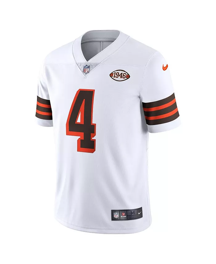 Мужская футболка Cleveland Browns 2021 Alternate Vapor Limited цвета белого, модель Deshaun Watson Nike — фото 3