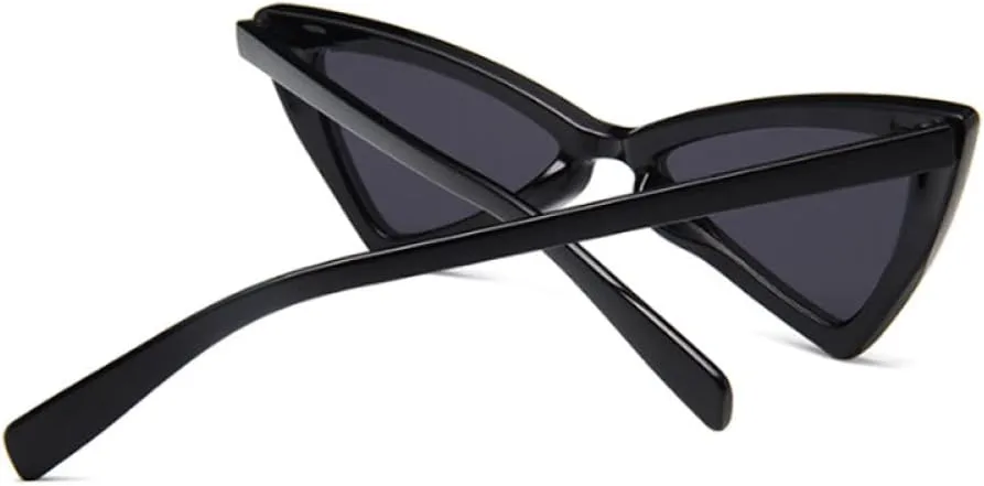 

Винтажные черные солнцезащитные очки «кошачий глаз» для женщин, треугольные солнцезащитные очки «кошачий глаз» с леопардовым принтом и зеркальными линзами XLUMIO, 1