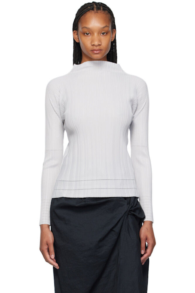 

Серая мягкая водолазка со складками PLEATS PLEASE ISSEY MIYAKE