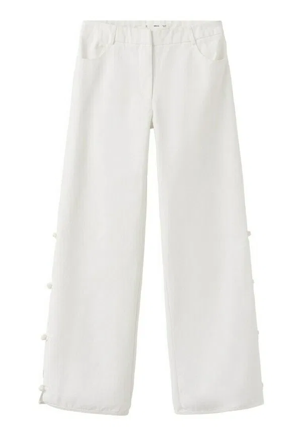 Подростковые прямые джинсы кремового цвета Mango Kids, Off-White