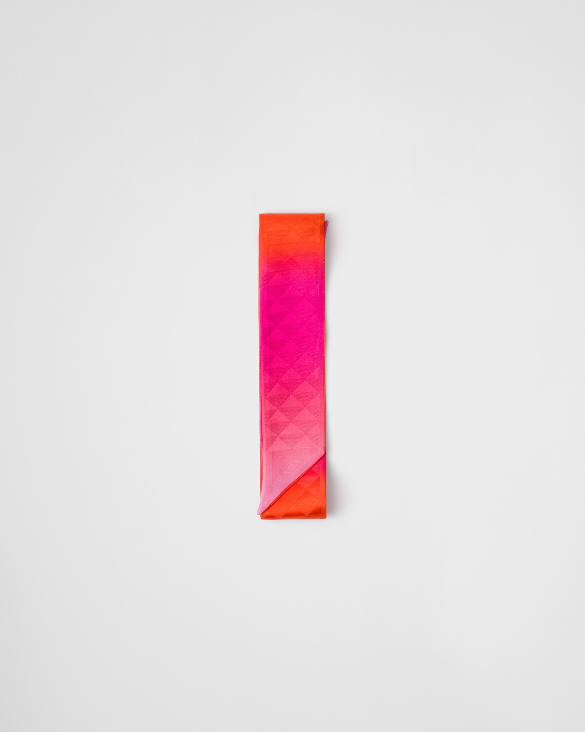 

Узкий шарф из принтованного шелкового твила Prada, фуксия