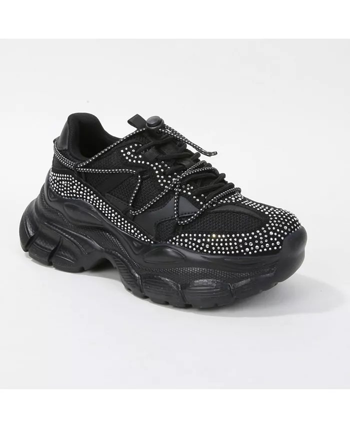 Розовые кроссовки с пайетками Mesh Berness