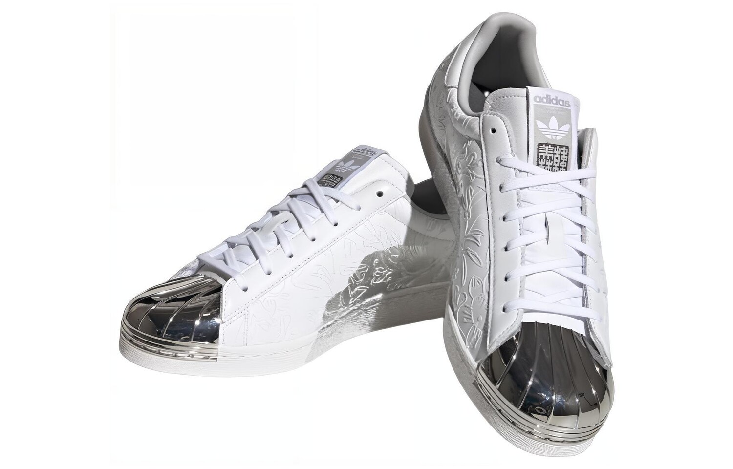Кроссовки Adidas Originals Originals Superstar 80s X Han Meilin 'White Black Silver' — фото 2