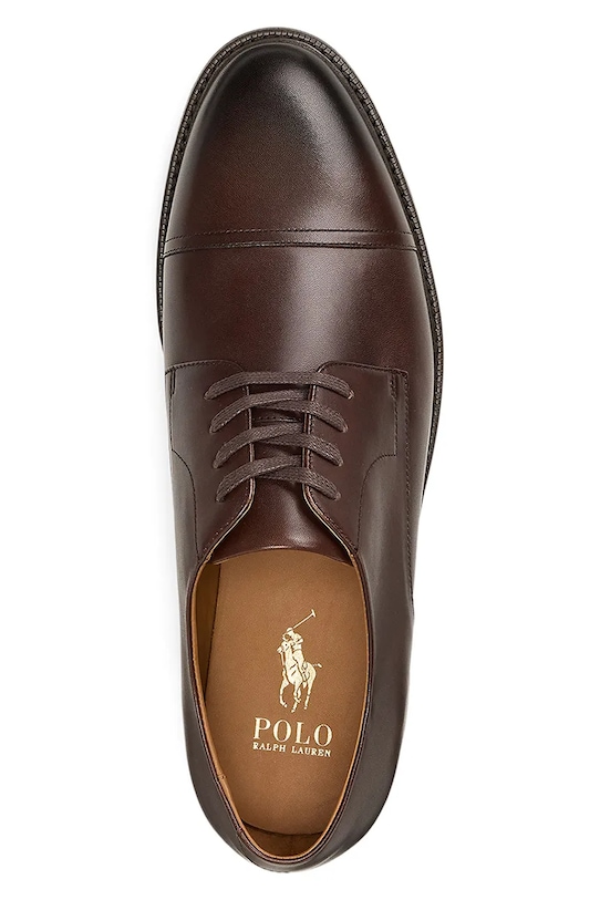 Кожаные туфли Asher Derby Polo Ralph Lauren, коричневый — фото 4