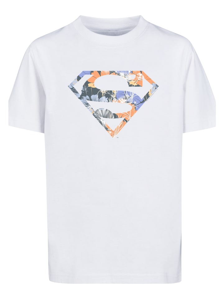 

Футболка F4NT4STIC DC Comics Superman Floral Logo Superheld, белый