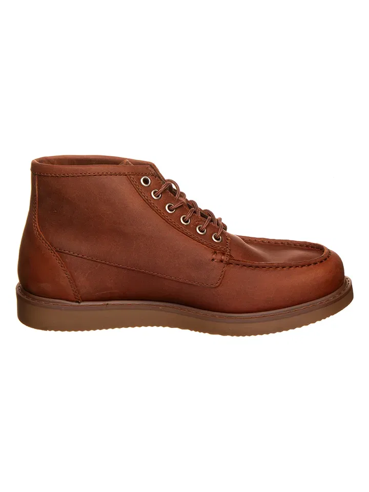 Ботинки из кожи светлокоричневые Timberland — фото 2