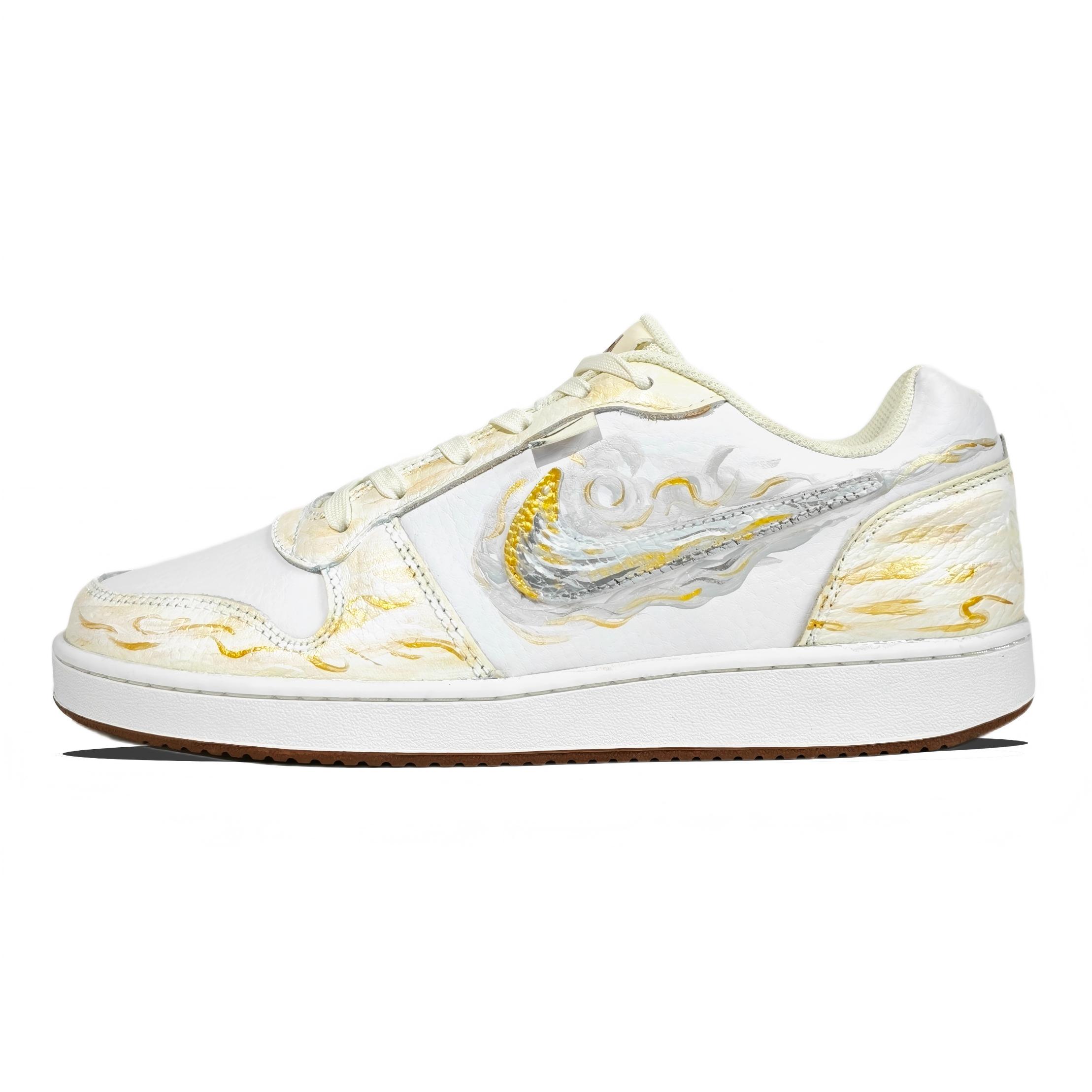 

Nike Кроссовки для скейтбординга EBERNON Gold Legend, износостойкие, нескользящие, низкие, мужские, белое золото