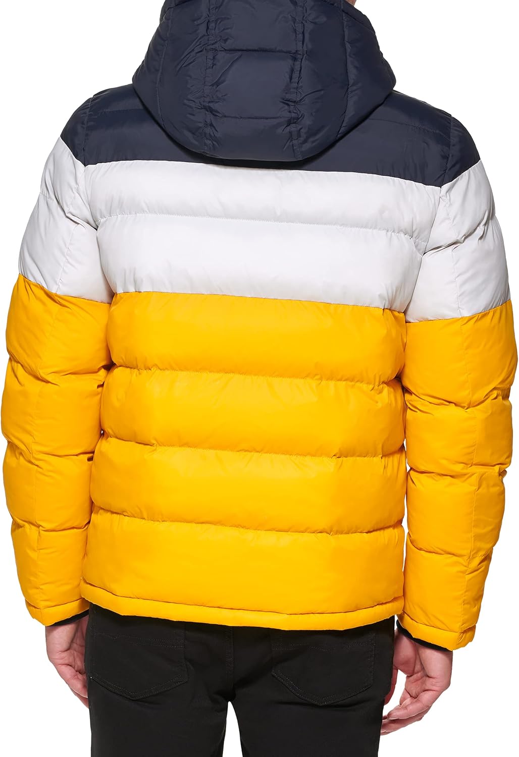 Мужская куртка-пуховик Tommy Hilfiger с капюшоном (стандартная и для больших и высоких), Midnight/Ice/Yellow — фото 2