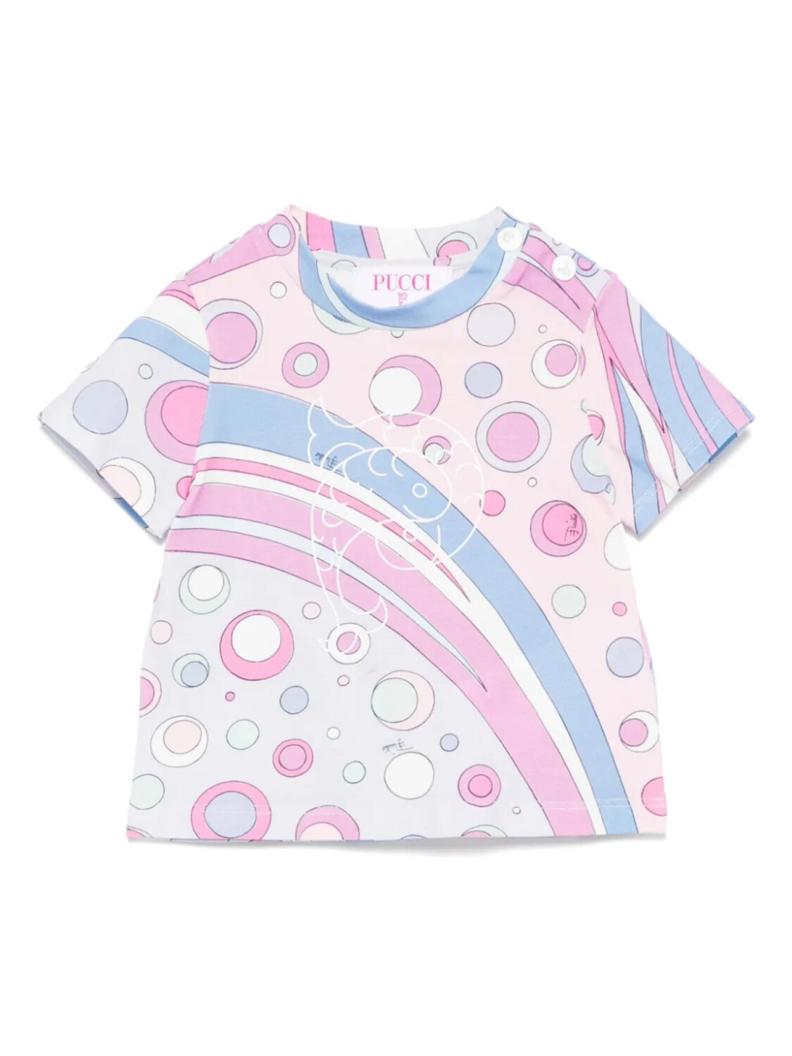 

PUCCI Junior футболка с принтом Vivara, синий