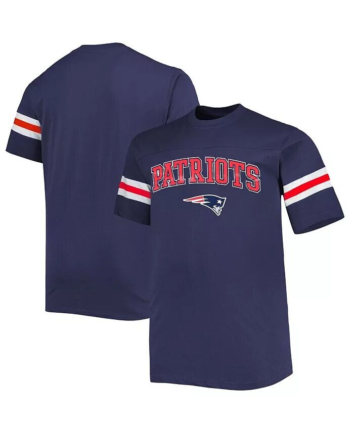 

Футболка мужская Navy New England Patriots Big and Tall Arm Stripe Profile
