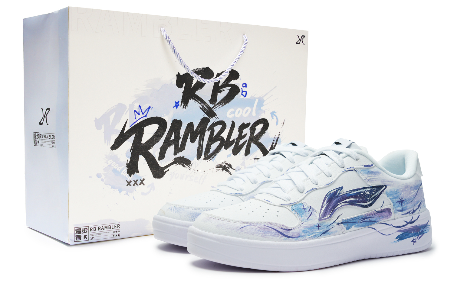 

Мужские низкие скейтбордные кроссовки LiNing для понтонных лодок с износостойкой амортизацией., whale wave starry river-shopping bag