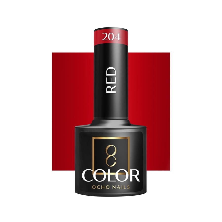 

OCHO NAILS Гибридный лак для ногтей красный 204 -5 г Active Shop