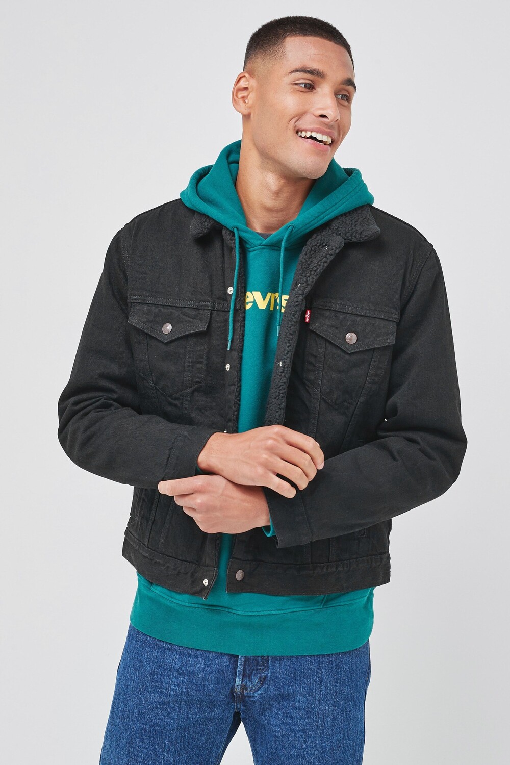 

Куртка дальнобойщика Type III из искусственной овчины Levi's, черный