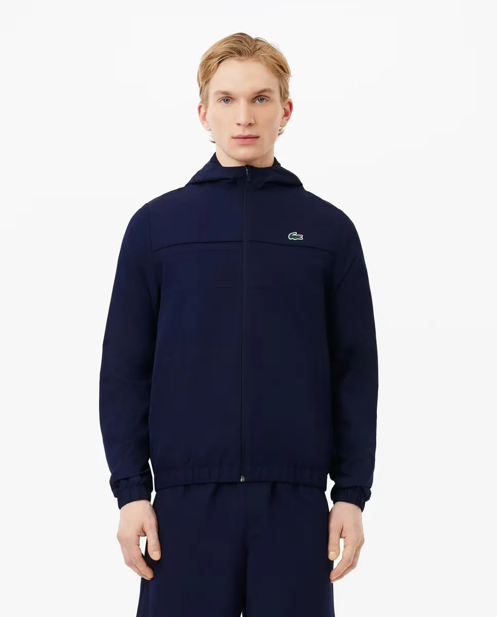 

Мужская куртка SPORT из переработанного волокна с капюшоном и молнией Lacoste, тёмно-синий