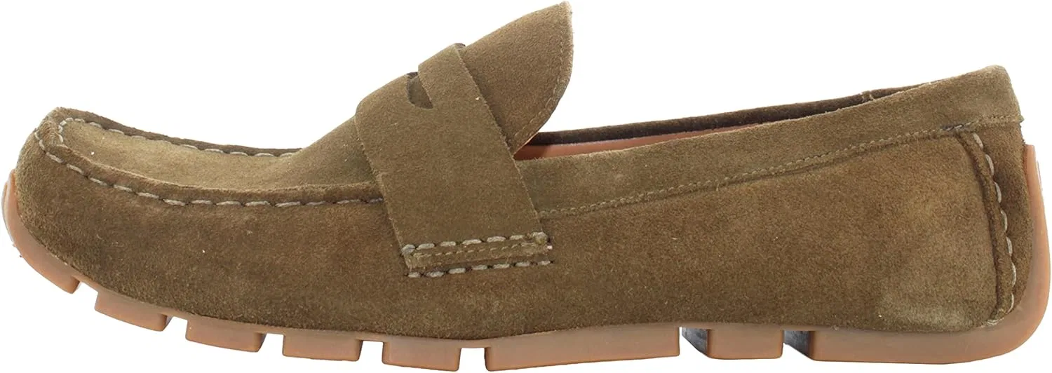 Мужские лоферы Clarks Oswick Bar, оливковый — фото 3