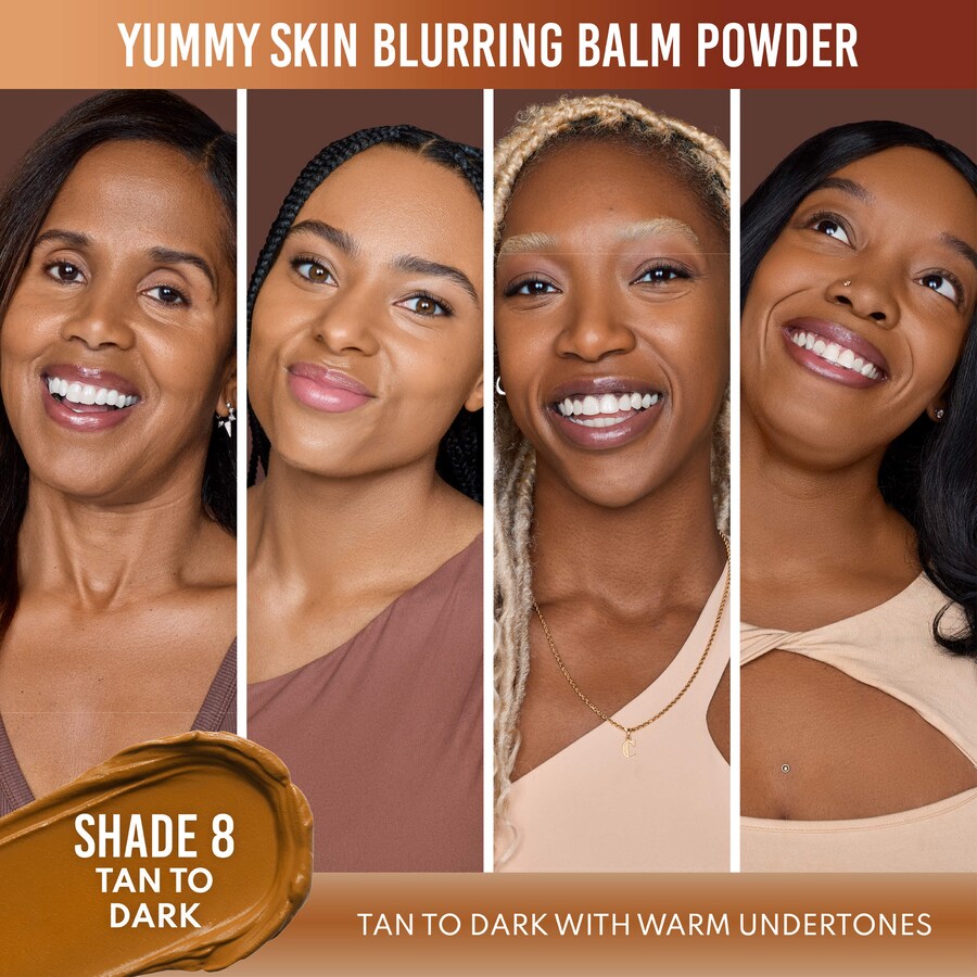 Бальзам-пудра Yummy Skin Blurring Balm Powder - тонирующая основа под макияж. Danessa Myricks Beauty, 0.63 oz /18 g, 8 — фото 3