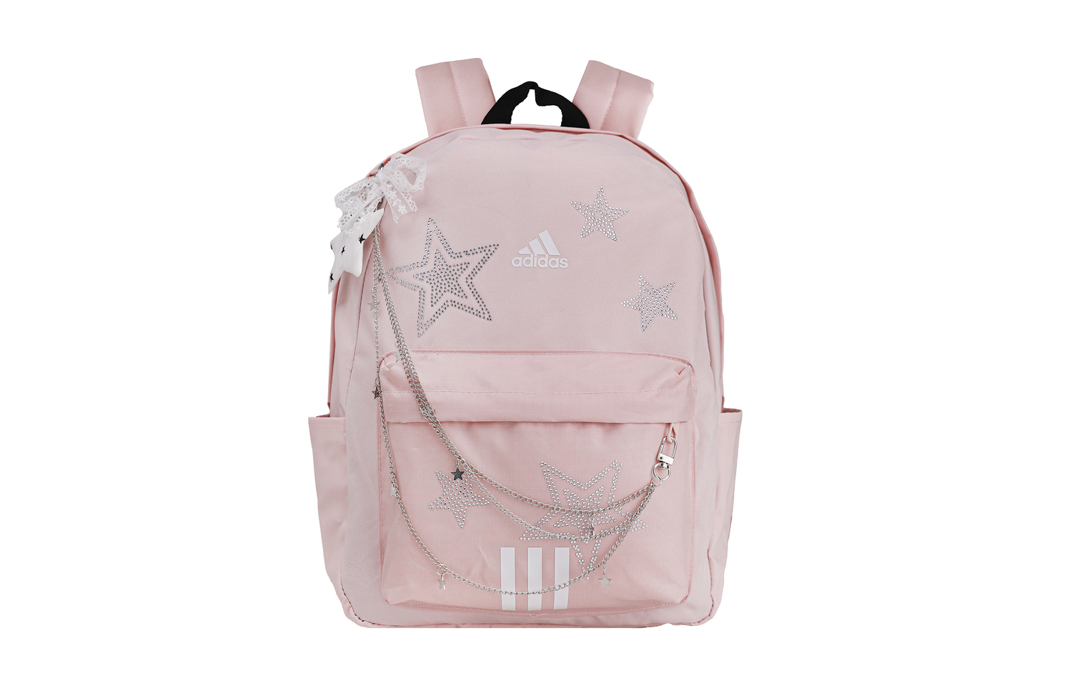 

Adidas Переработанный полиэстеровый рюкзак унисекс с узором "розовый бриллиант" песочного цвета, Sand Pink