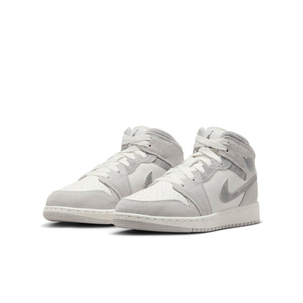 Кроссовки 1 mid se 'neutral grey sail' Air Jordan, серый — фото 3