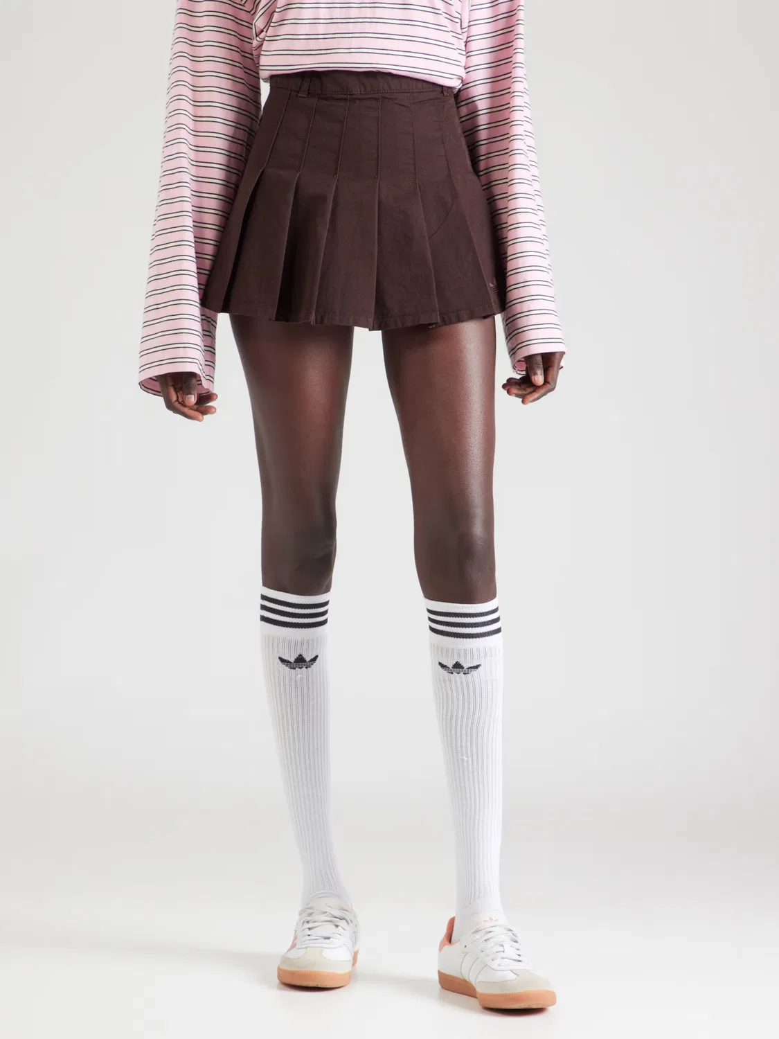 Юбка Adidas Originals, коричневый — фото 3