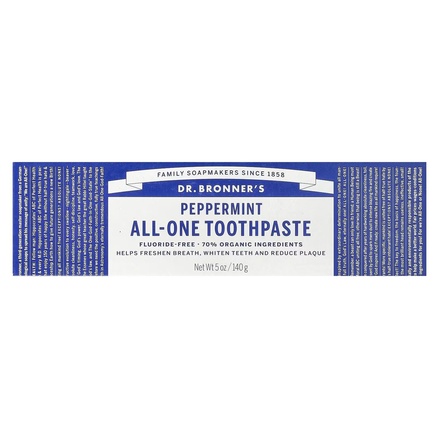 Зубная паста All-One, перечная мята, 5 унций (140 г) Dr. Bronner'S — фото 2