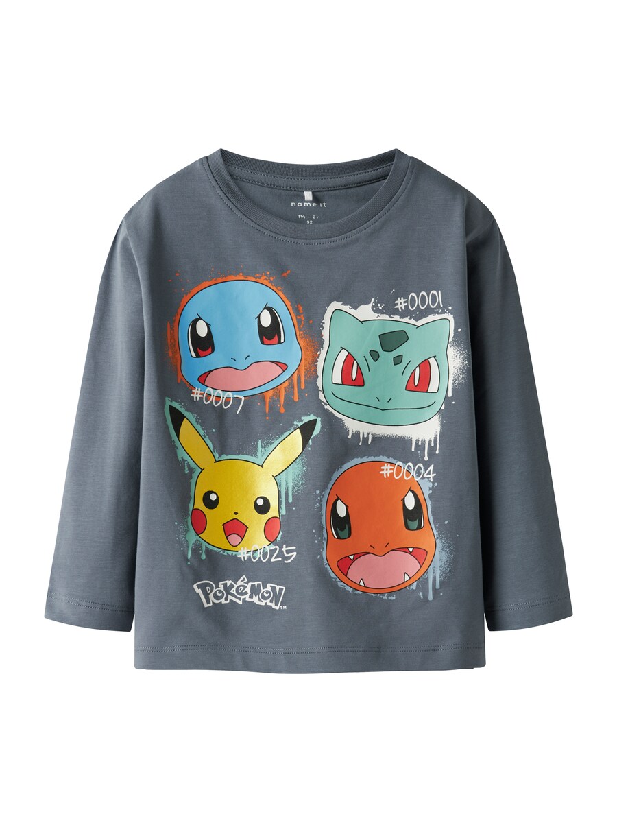 

Рубашка NAME IT NMMNor Pokemon, пыльно-синий/светло-голубой