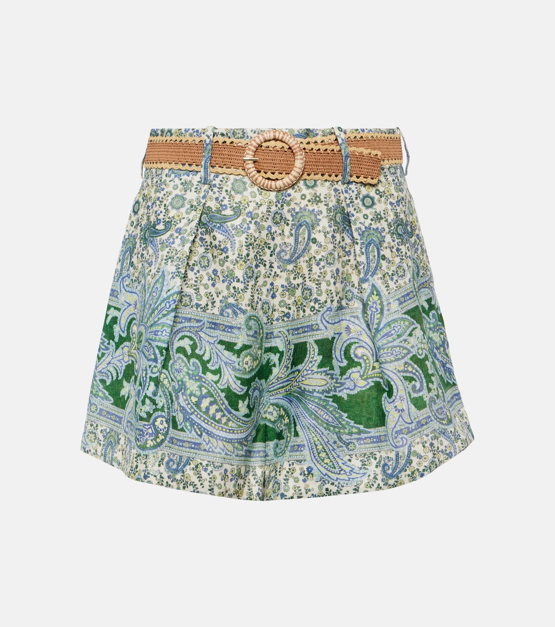 

Льняные шорты с узором пейсли Отти Zimmermann, Green Paisley
