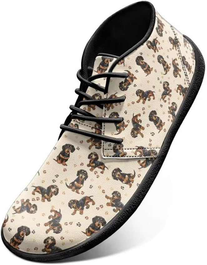 

Ультра-легкие босоножки с принтом для собак для мужчин - кроссовки с нулевым перепадом, минималистичные обувь, идеальны для бега и походов Watdotory, бежевый