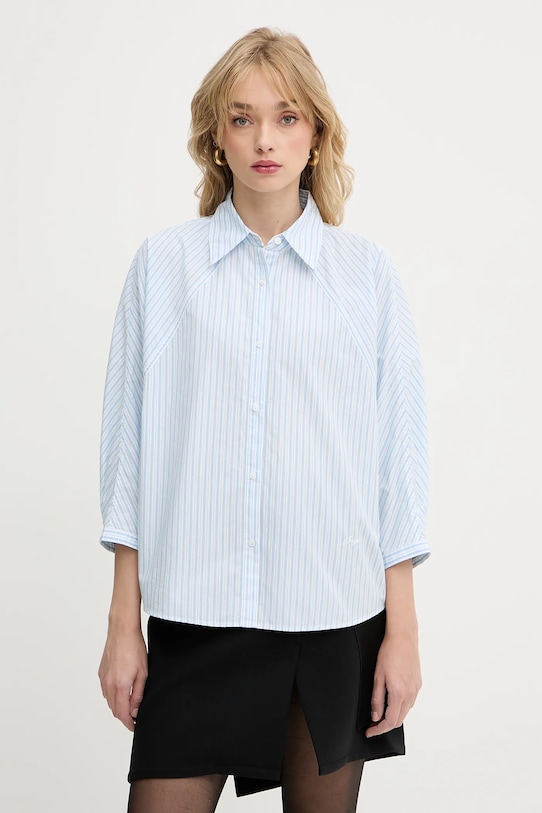 

Хлопковая рубашка Boss Orange, синий