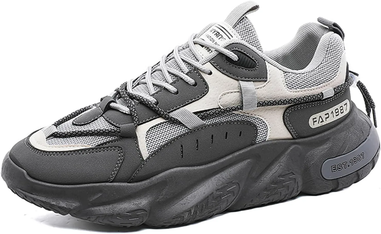 

Мужские беговые кроссовки GSIGUL, теннисные и прогулочные кроссовки с амортизацией, высокие кроссовки, спортивная и повседневная обувь для мужчин, серый