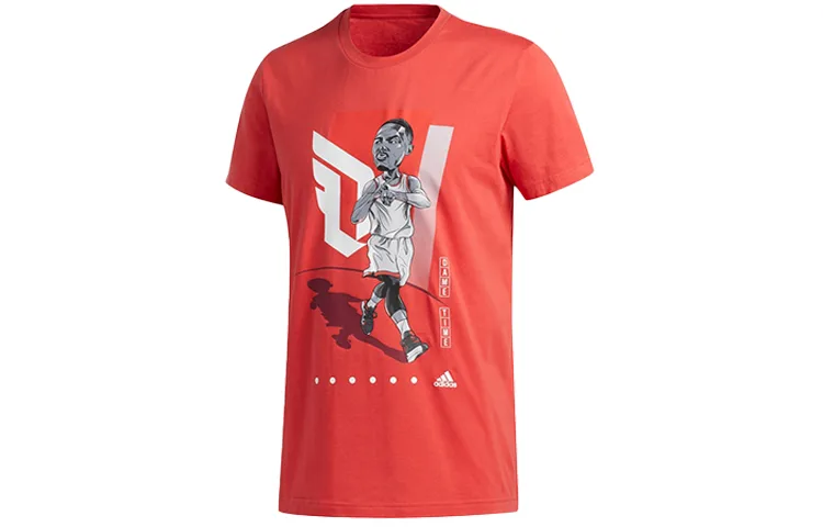Adidas Футболка мужская Honor Red Crew Neck Moderate Straight Fit — фото 2