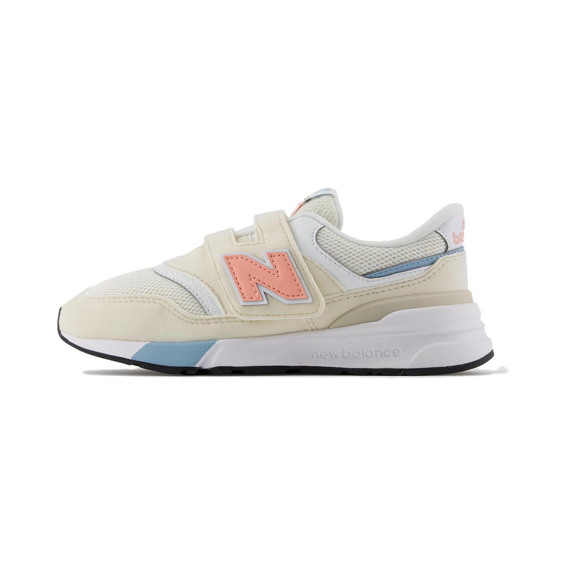 

Низкие детские беговые кроссовки New Balance 997R с амортизацией и износостойкостью, цвет экрю, светло-бежевый/белый