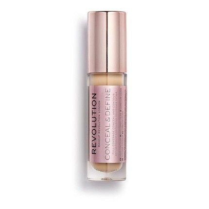 

Консилер Conceal And Define Concealer Full Covering Matte Finish C10.2 для средних/загорелых тонов кожи Веганский, без жестокости, 0,7 жидких унции, Makeup Revolution