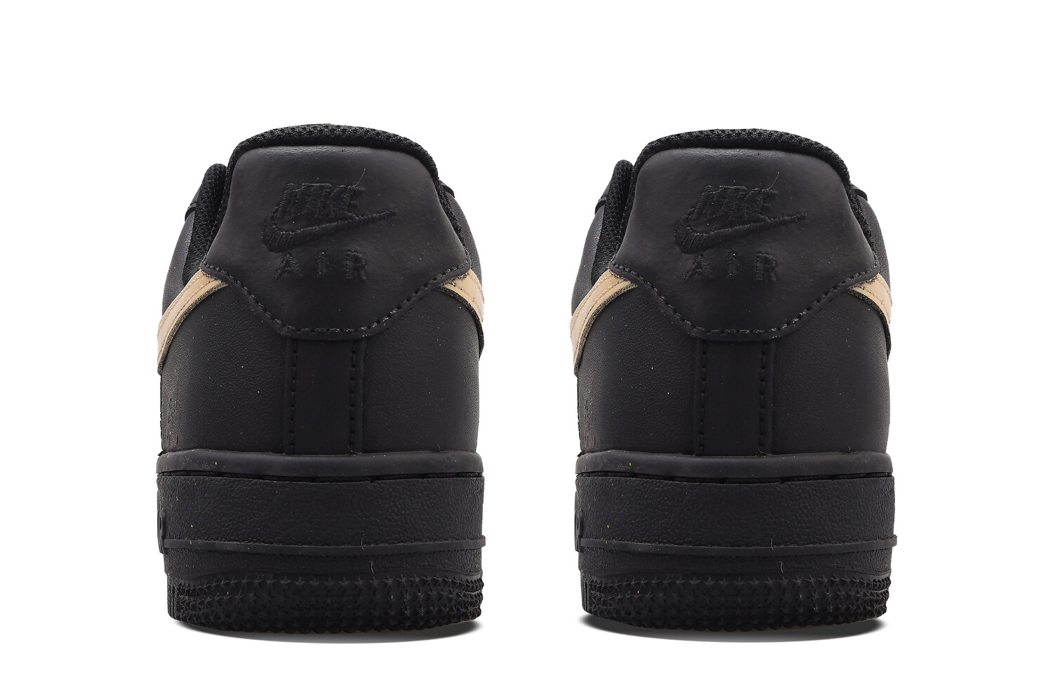 

Мужские кроссовки для скейтбординга Nike Air Force 1, Black/Gold дубль