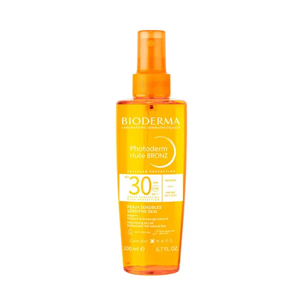 

Солнцезащитное масло SPF 30 Photoderm Huile Bronz Bioderma, 200 ml