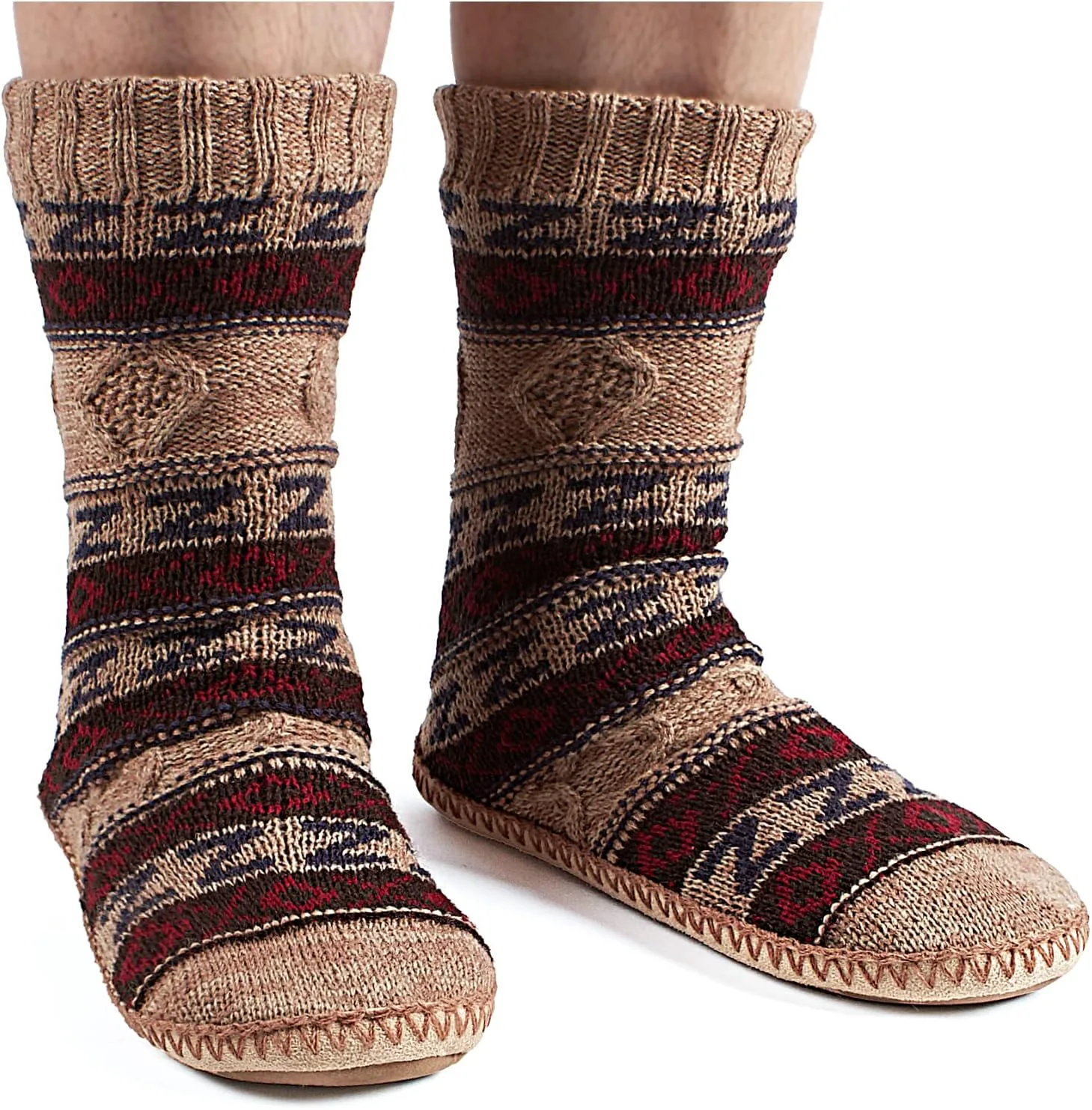 

Мужские носки-тапочки cosyone1997, зимние носки с кабельной вязкой, противоскользящие теплые носки-тапочки, уютные мягкие носки для дома с пушистой подкладкой из шерпы