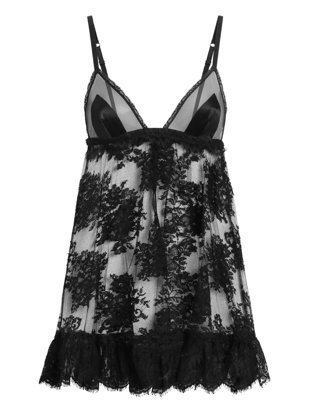 

Топ на бретелях с кружевом DOLCE & GABBANA, черный