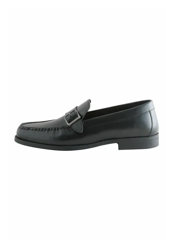 Туфли-лоферы Next, Regular fit leather buckle loafers, черный — фото 3
