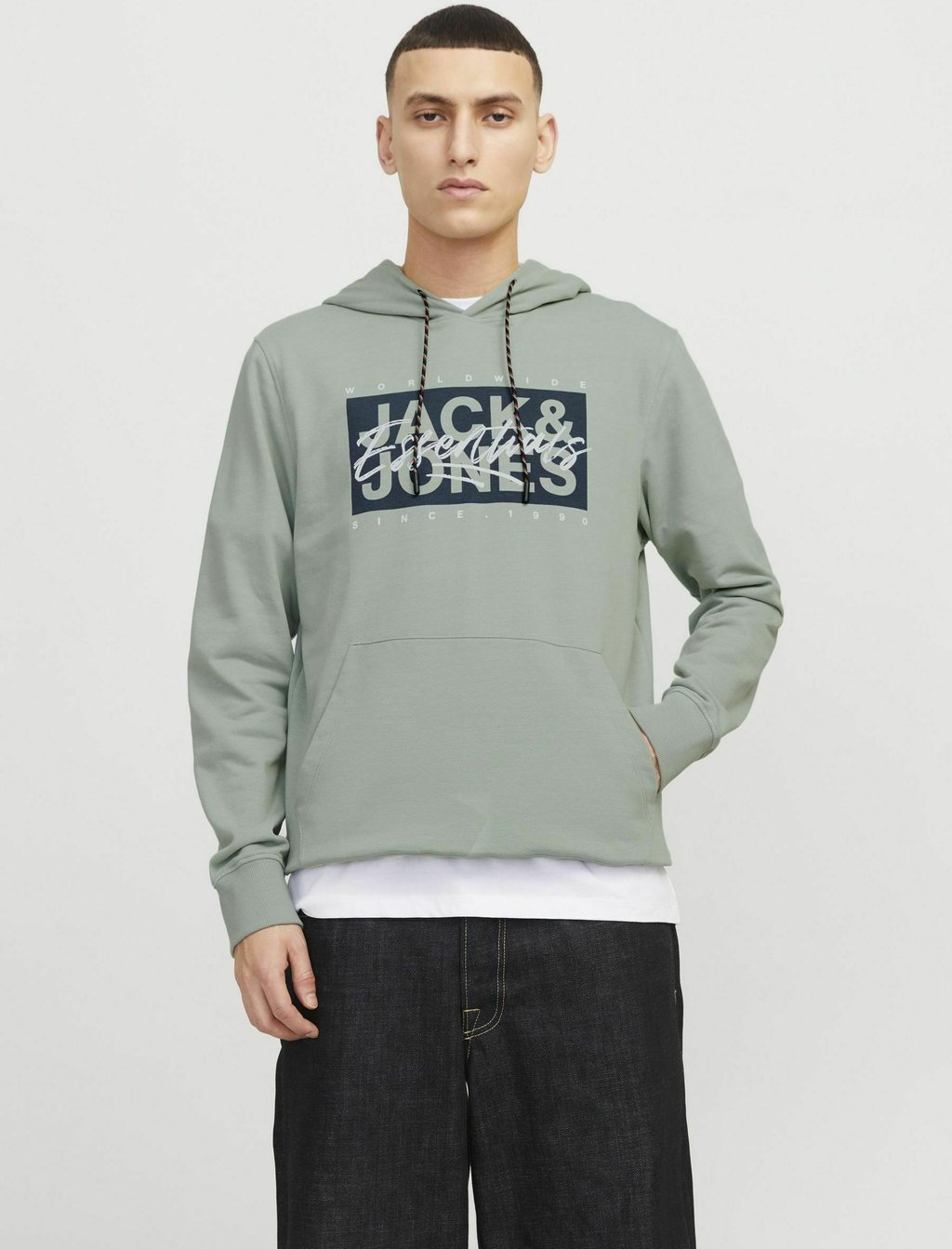 

Толстовка LOGO con cappuccio Jack & Jones, светло-зеленый