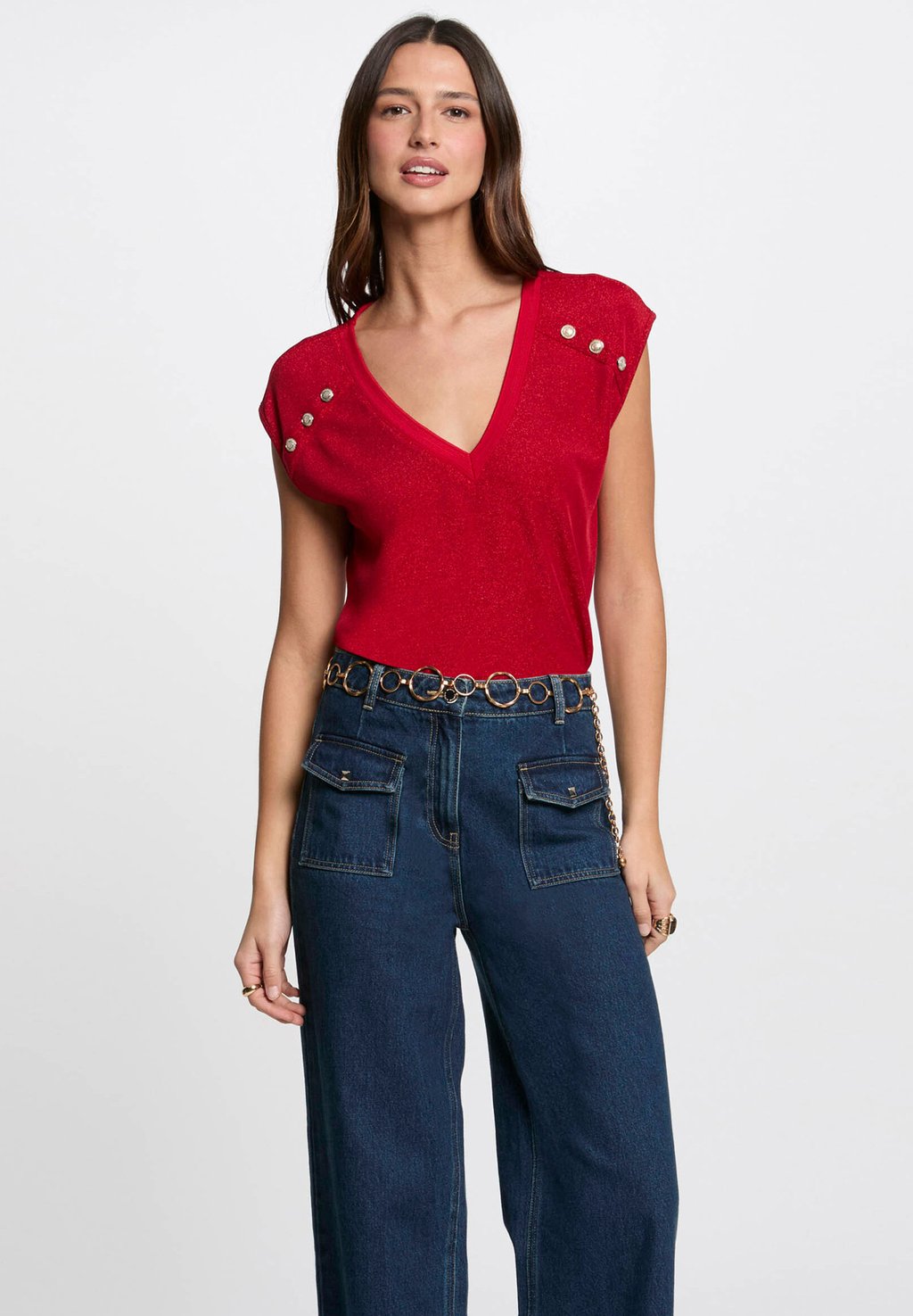 

Футболка с принтом SHORT-SLEEVED Morgan, красный